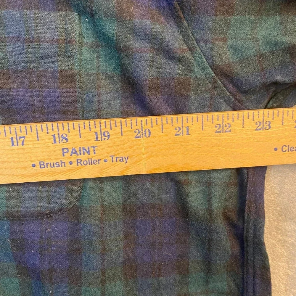 Pendleton Lodge Shirt L Black Watch Tartan Plaid Long Sleeve USA Fabric